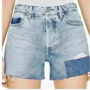 Ag NWT Adriano goldschmied Alexxis high rise Distress cut off shorts 30 Contour